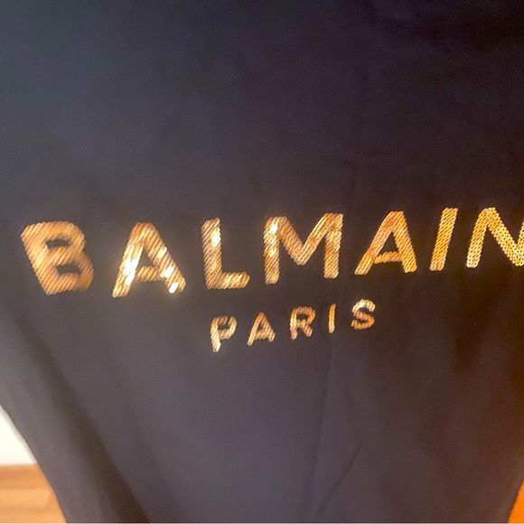 Balmain shirt with logo in gold